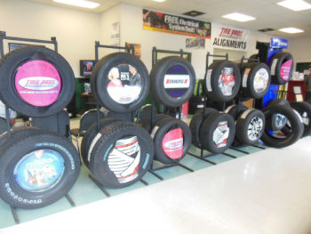 David's Tire - tire displays